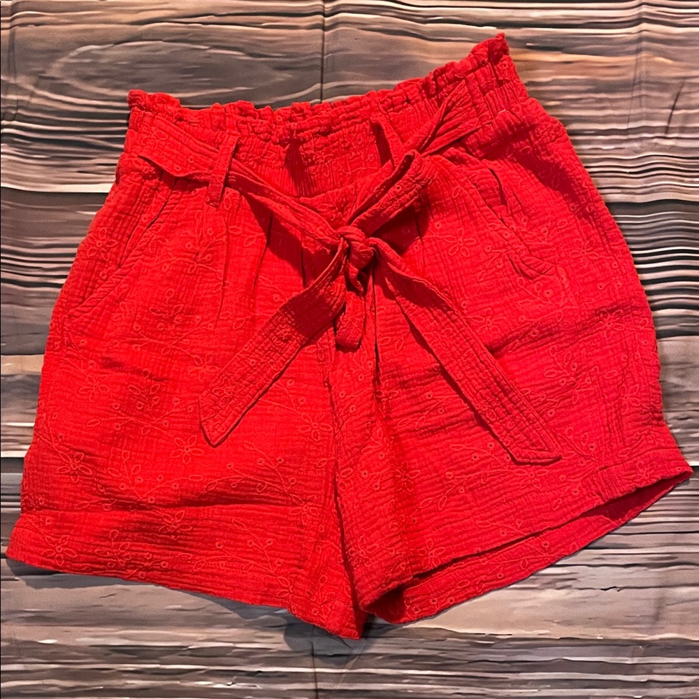 Knox Rose High Waist Red Shorts